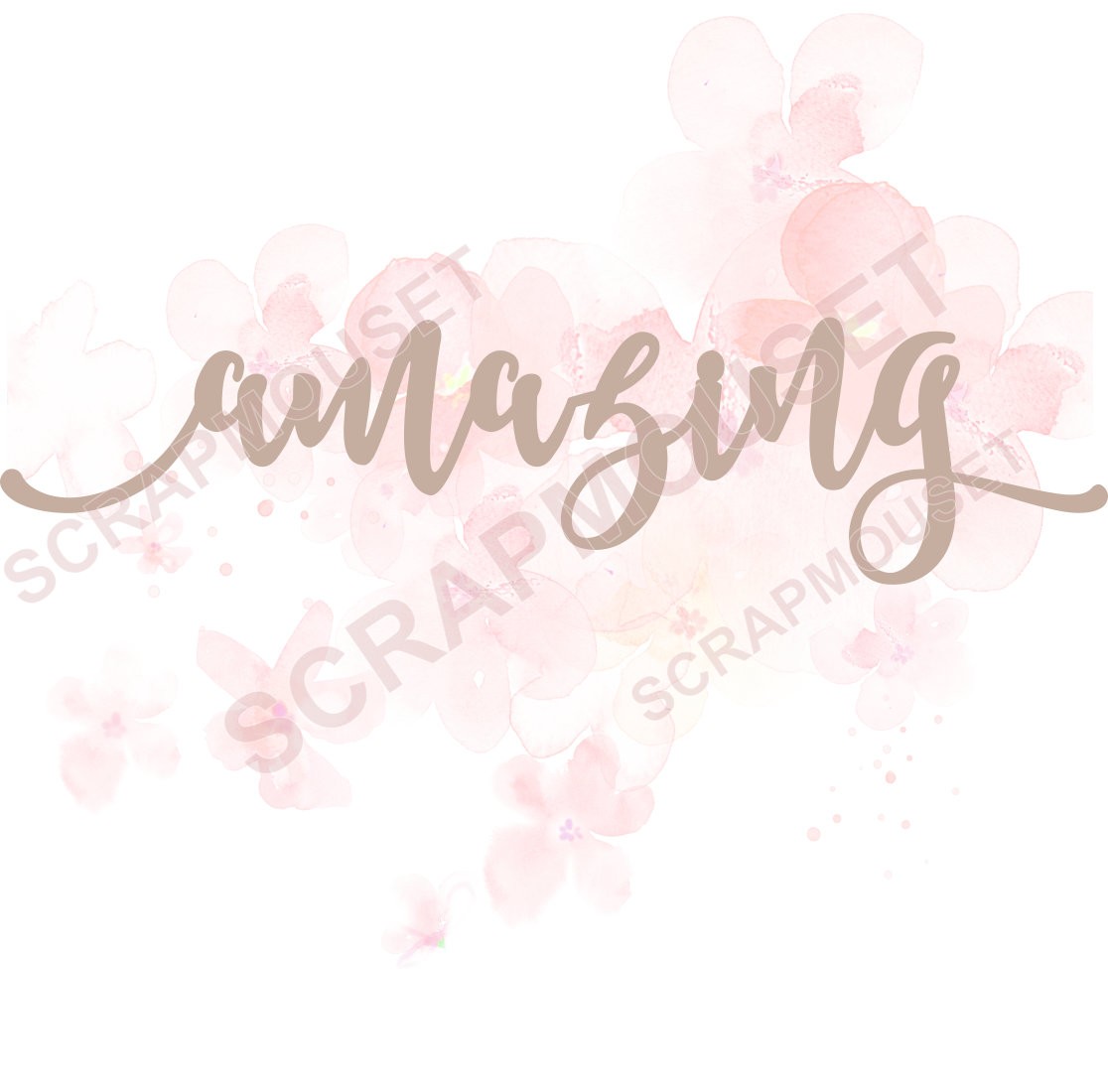 Mot Amazing en carton bois SCRAPMOUSET