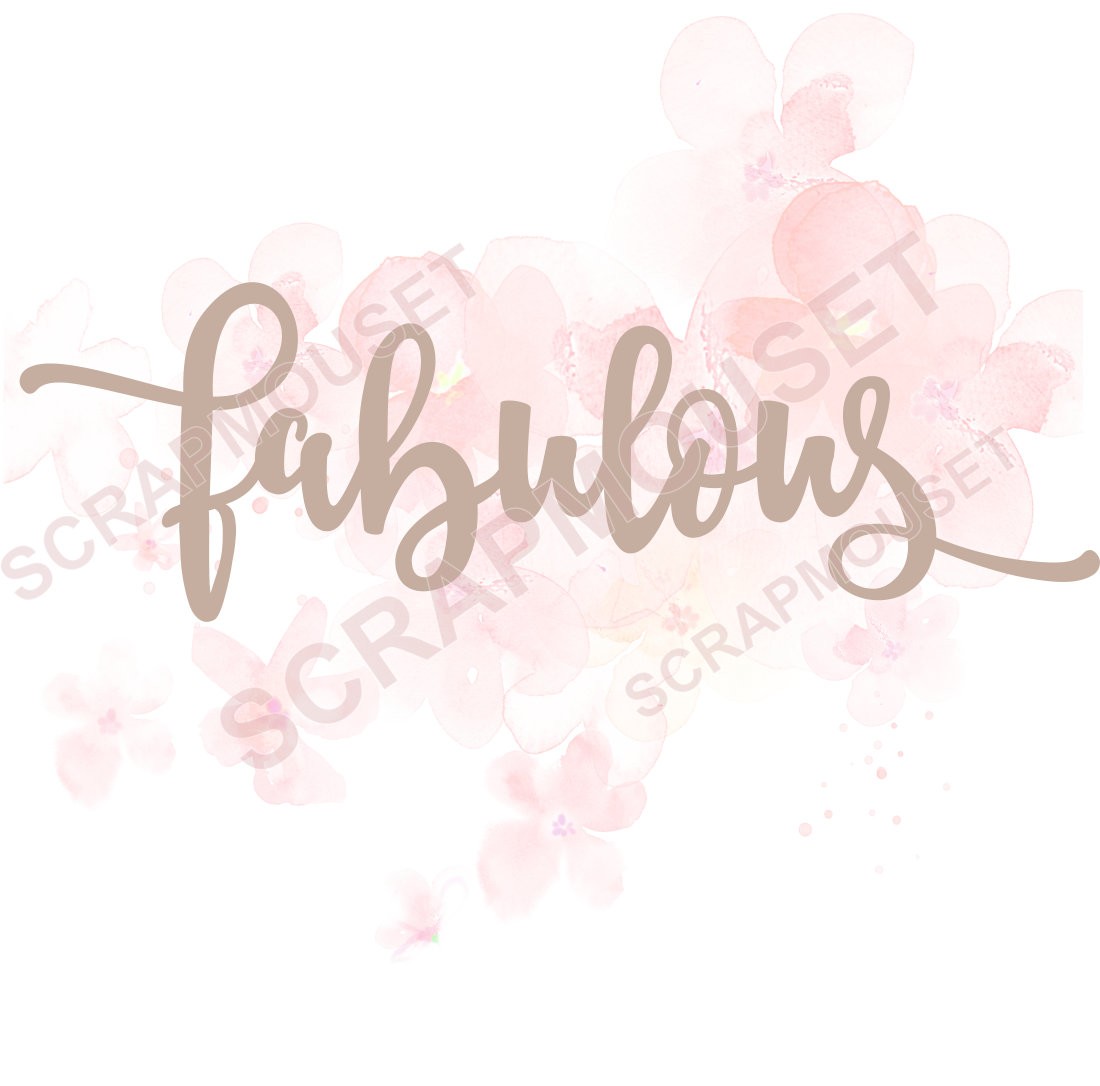 Mot fabulous en carton bois SCRAPMOUSET