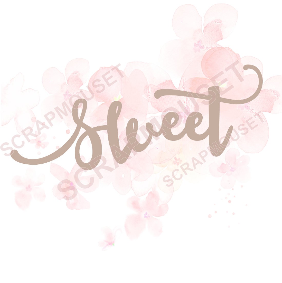 Mot sweet en carton bois SCRAPMOUSET