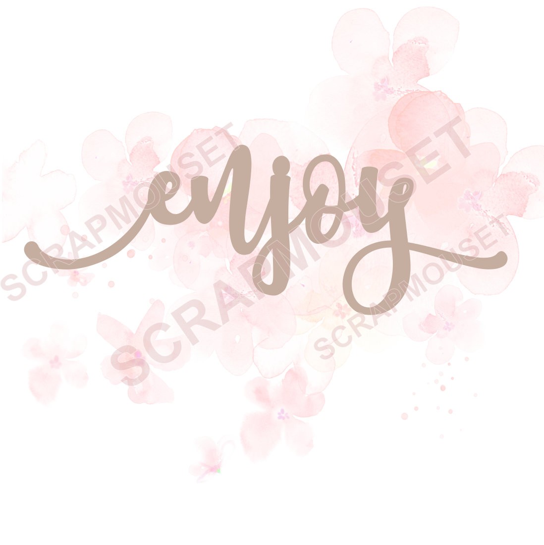 Mot enjoy en carton bois SCRAPMOUSET