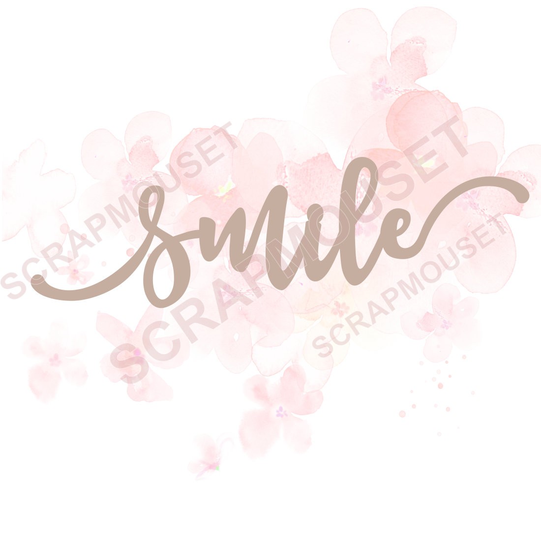 Mot Smile en carton bois SCRAPMOUSET