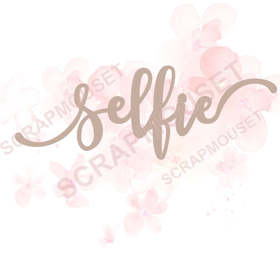 Mot selfie en carton bois SCRAPMOUSET