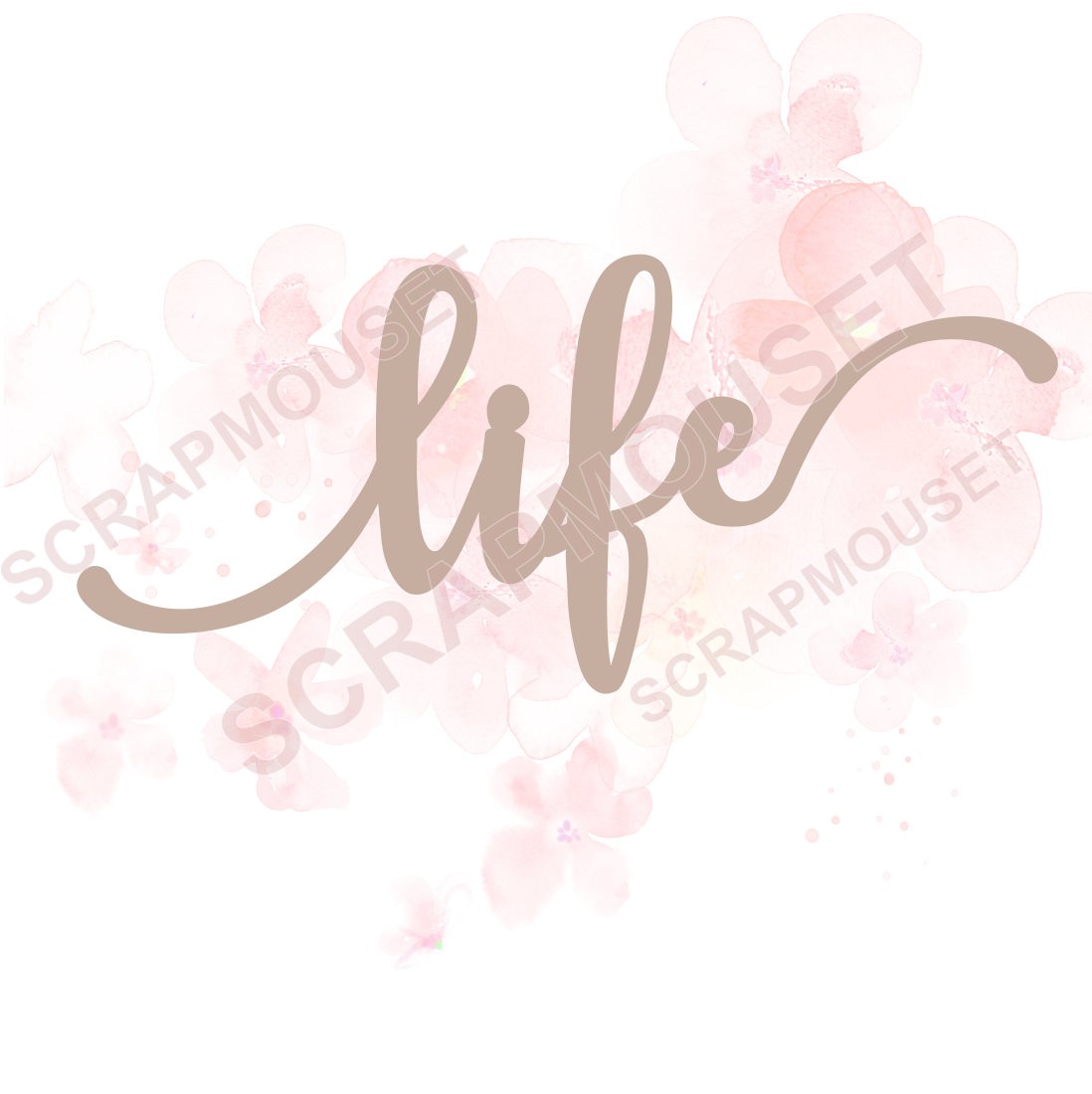 Mot life en carton bois SCRAPMOUSET