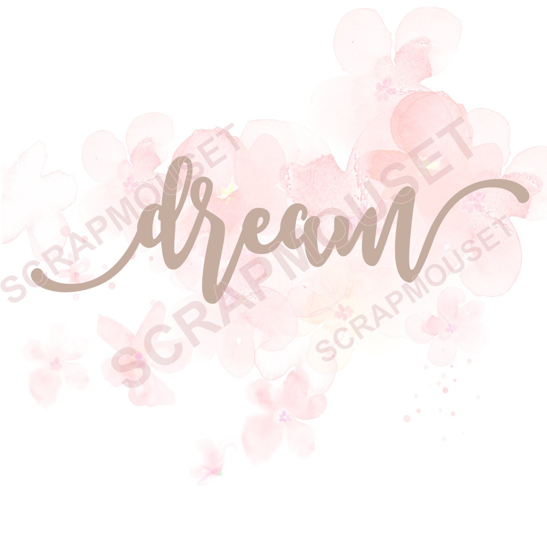 Mot dream en carton bois SCRAPMOUSET
