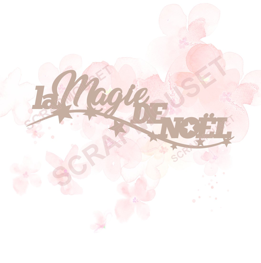 Mot La Magie de Noël en carton bois SCRAPMOUSET