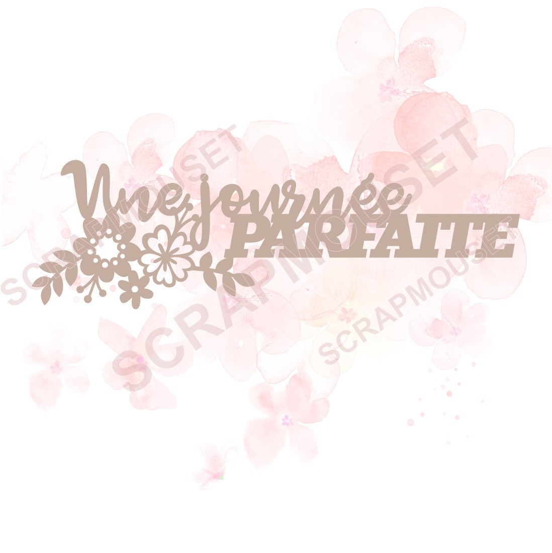 Mot une journée parfaite en carton bois SCRAPMOUSET