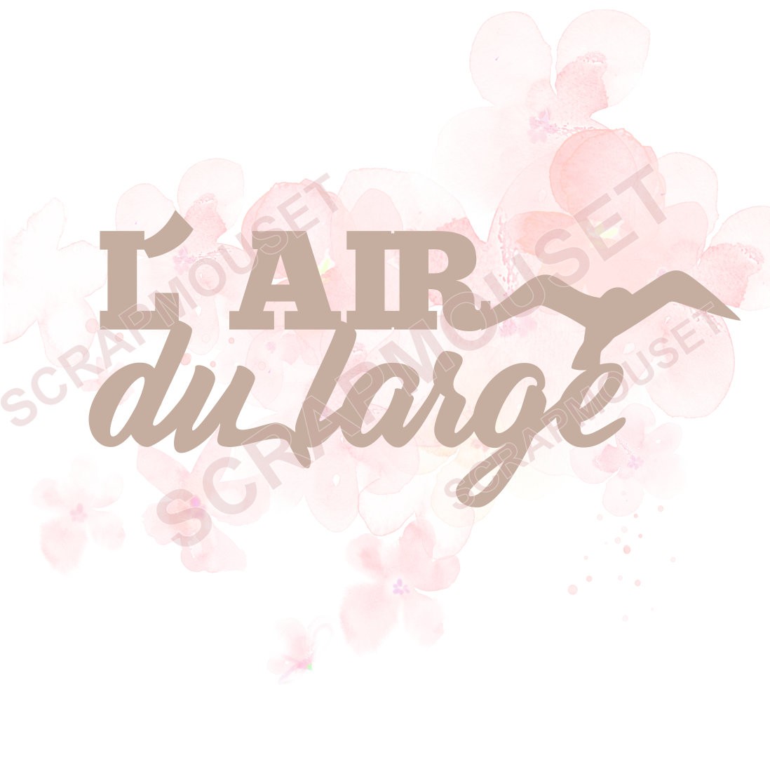 Mot l'air du large en carton bois SCRAPMOUSET