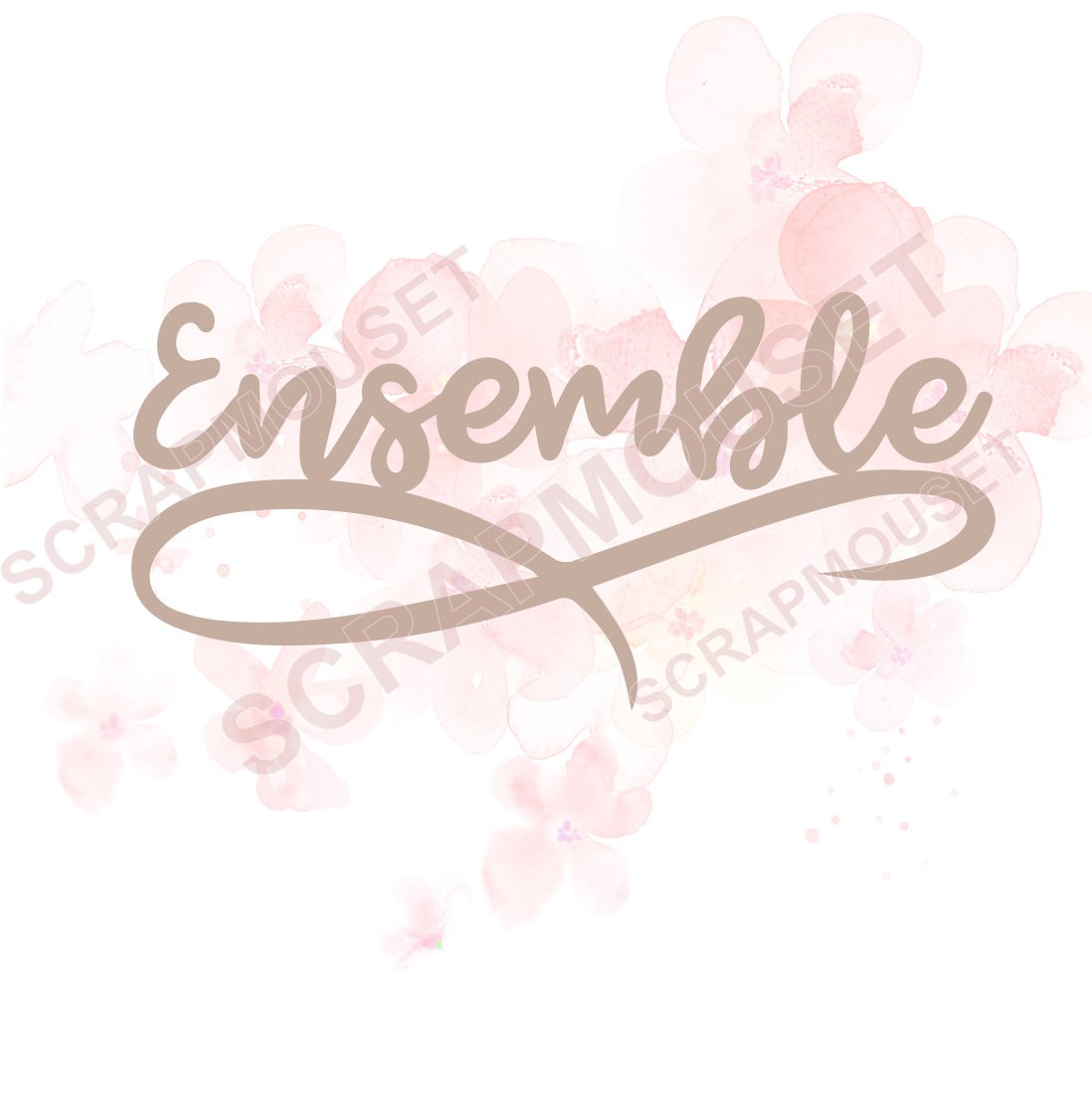 Mot Ensemble (arabesque) en carton bois SCRAPMOUSET