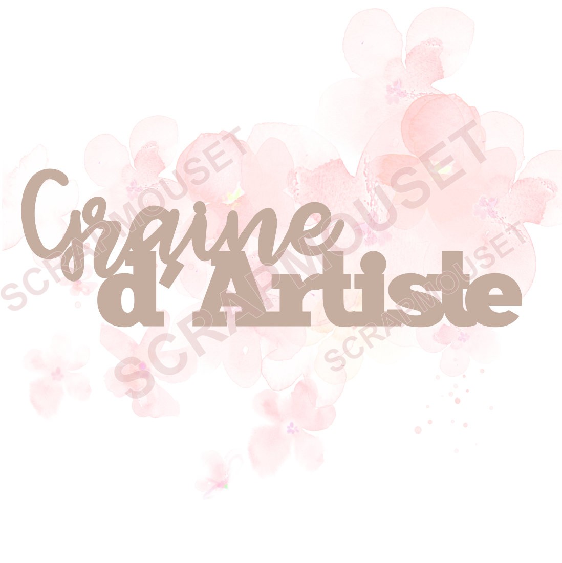 Mot Graine d'artiste en carton bois SCRAPMOUSET