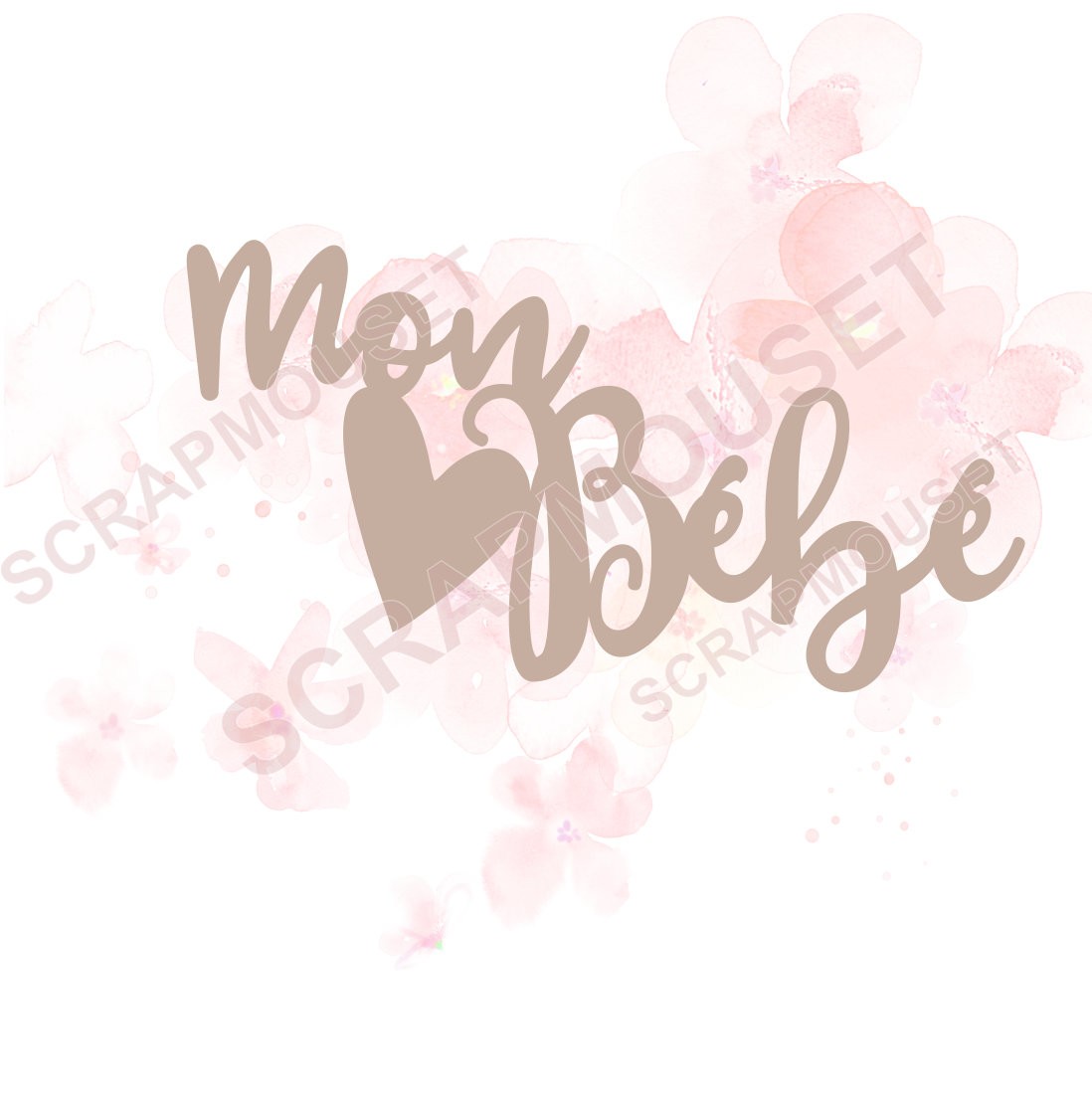 Mot Mon bébé en carton bois SCRAPMOUSET