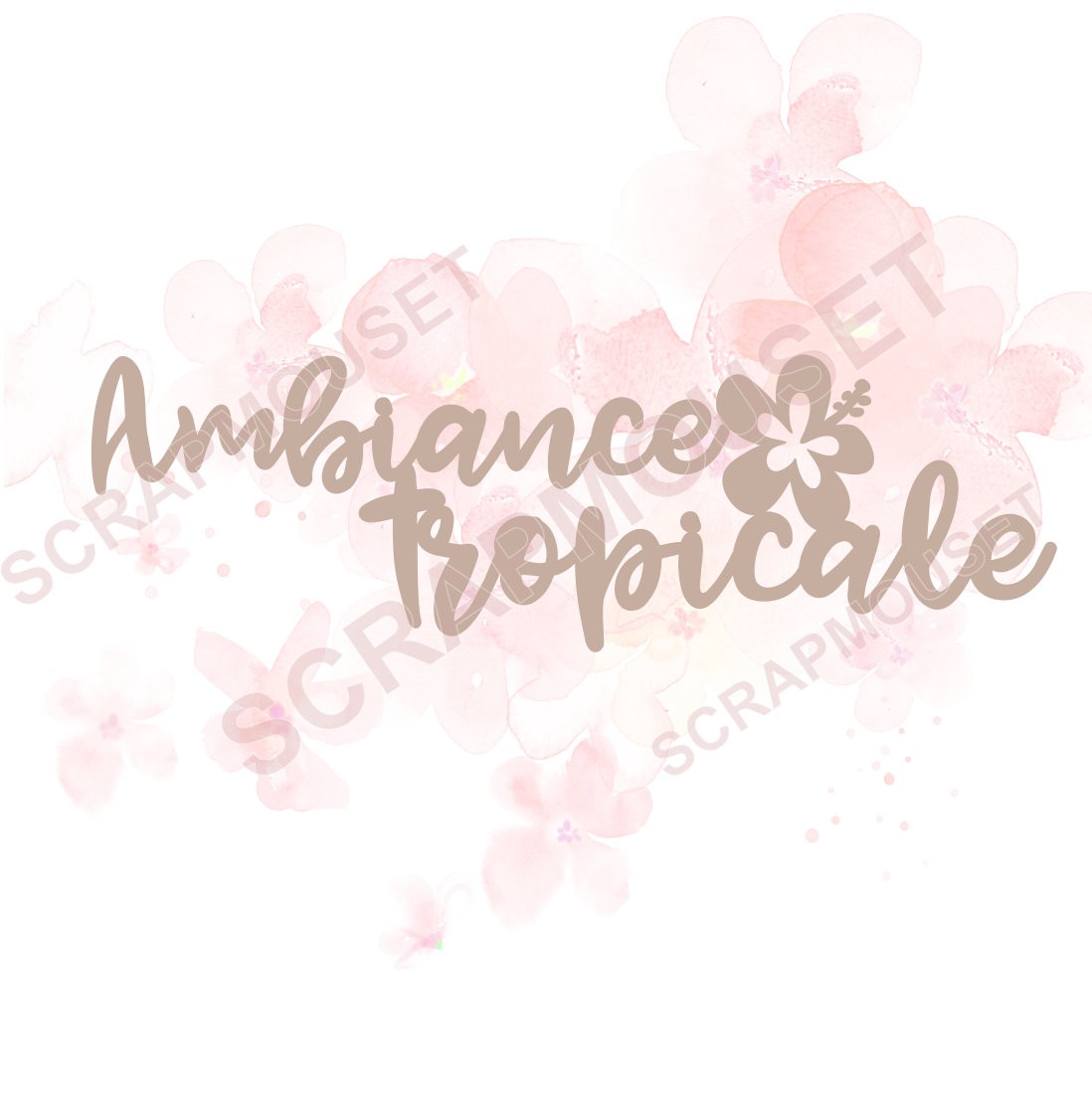 Mot Ambiance tropicale en carton bois SCRAPMOUSET