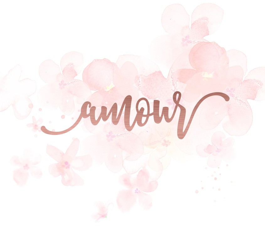 Mot amour en Acrylique Rose Gold 10,7 x 2,7 cm  SCRAPMOUSET