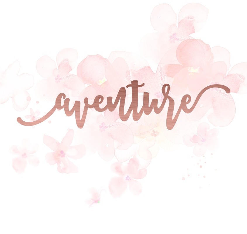 Mot aventure en Acrylique Rose Gold 13 x 3 cm  SCRAPMOUSET