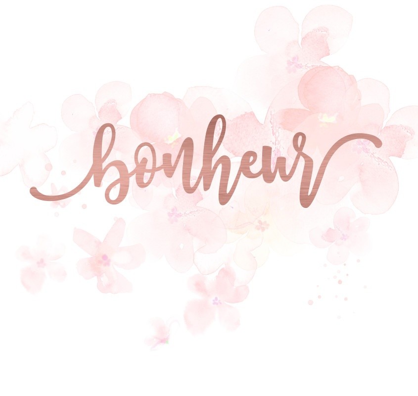 Mot bonheur en Acrylique Rose Gold SCRAPMOUSET