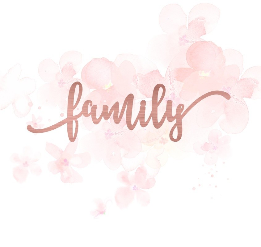 Mot family en Acrylique Rose Gold 11,7 x 3,5 cm SCRAPMOUSET