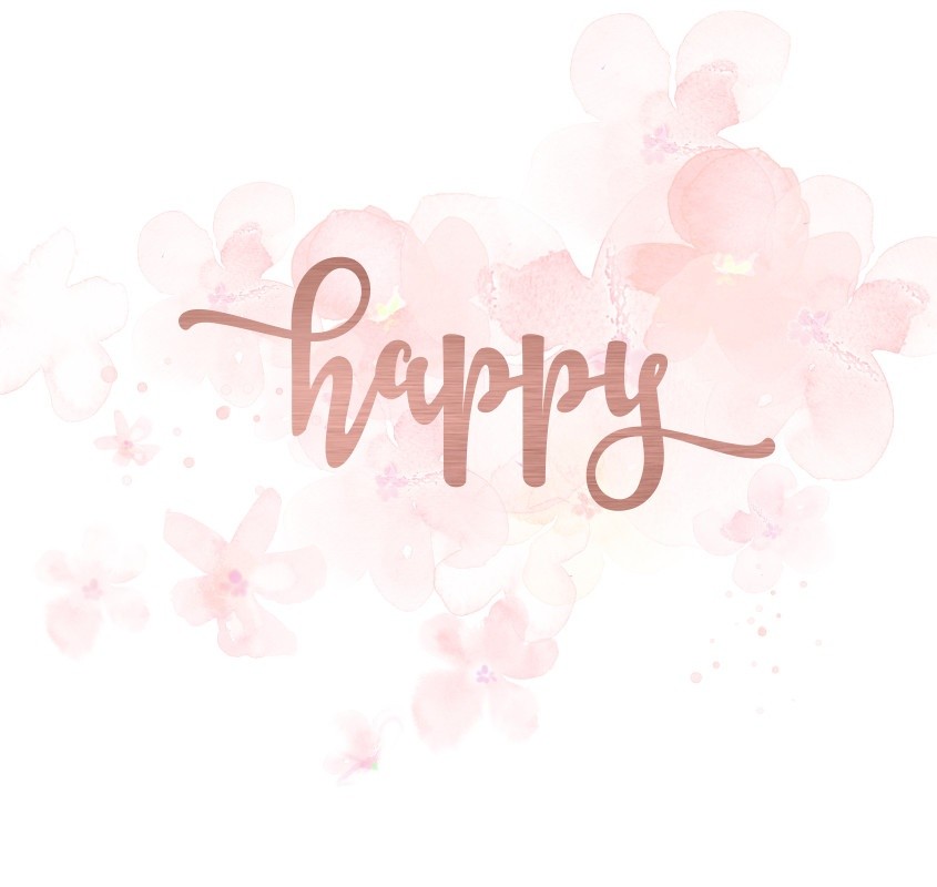 Mot happy en Acrylique Rose Gold 9,6 x 4,1 cm SCRAPMOUSET