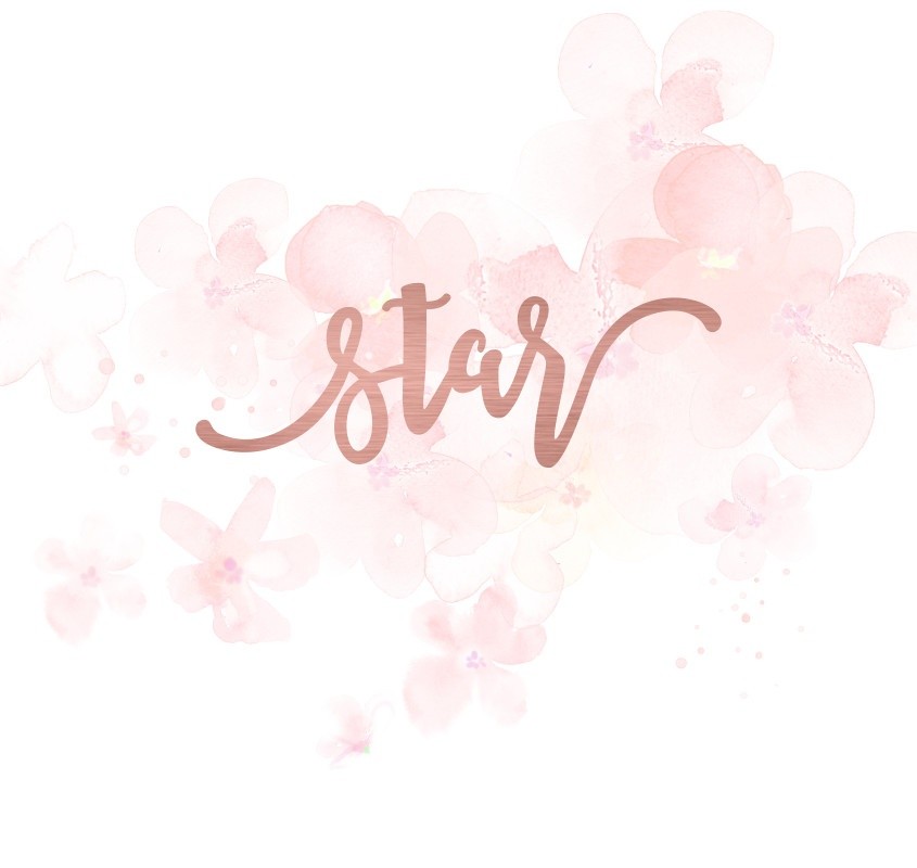 Mot star en Acrylique Rose Gold 8,6 x 3 cm SCRAPMOUSET