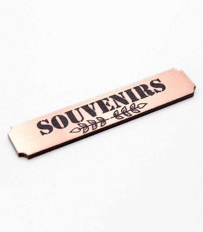 Etiquette souvenirs en Acrylique de couleur Rose Gold SCRAPMOUSET