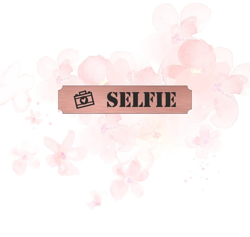 Etiquette selfie en Acrylique Rose Gold