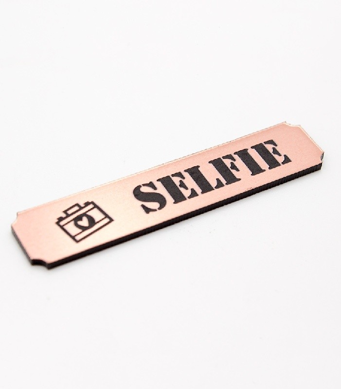 Etiquette selfie en Acrylique Rose Gold