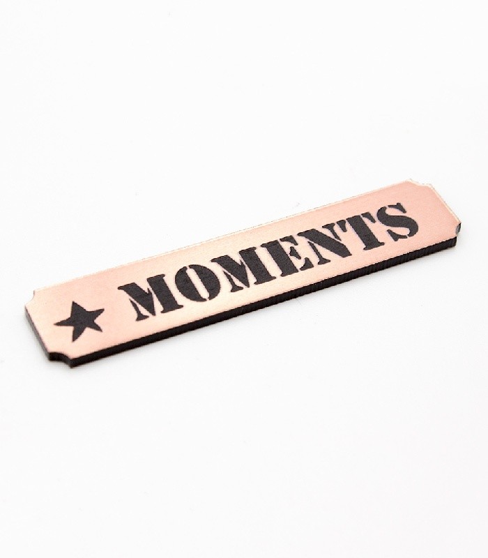 Etiquette moments en Acrylique Rose Gold 4,8 x 1 cm SCRAPMOUSET
