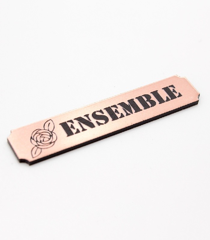 Etiquette ensemble en Acrylique Rose Gold 4,8 x 1 cm SCRAPMOUSET