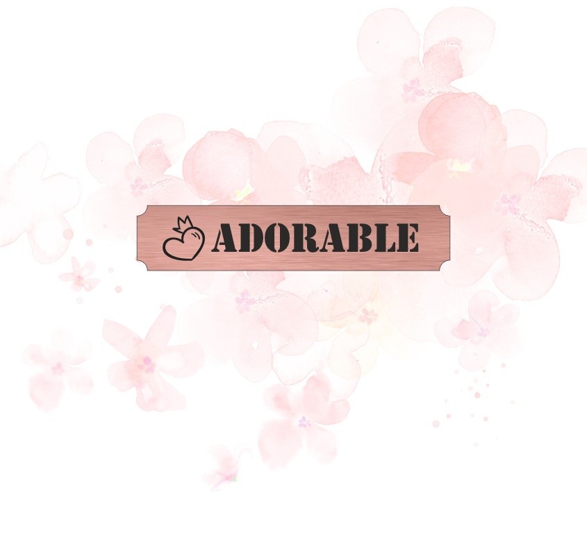 Etiquette adorable en Acrylique couleur Rose Gold