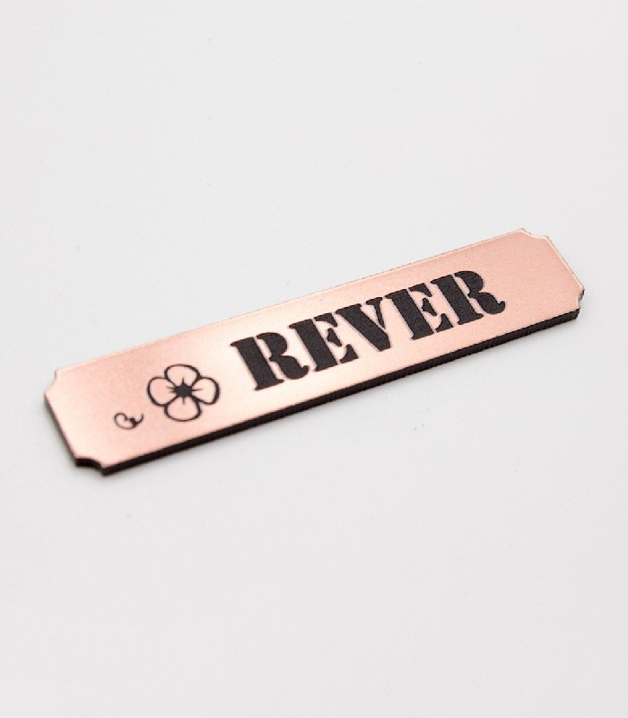 Etiquette rêver en Acrylique couleur Rose Gold