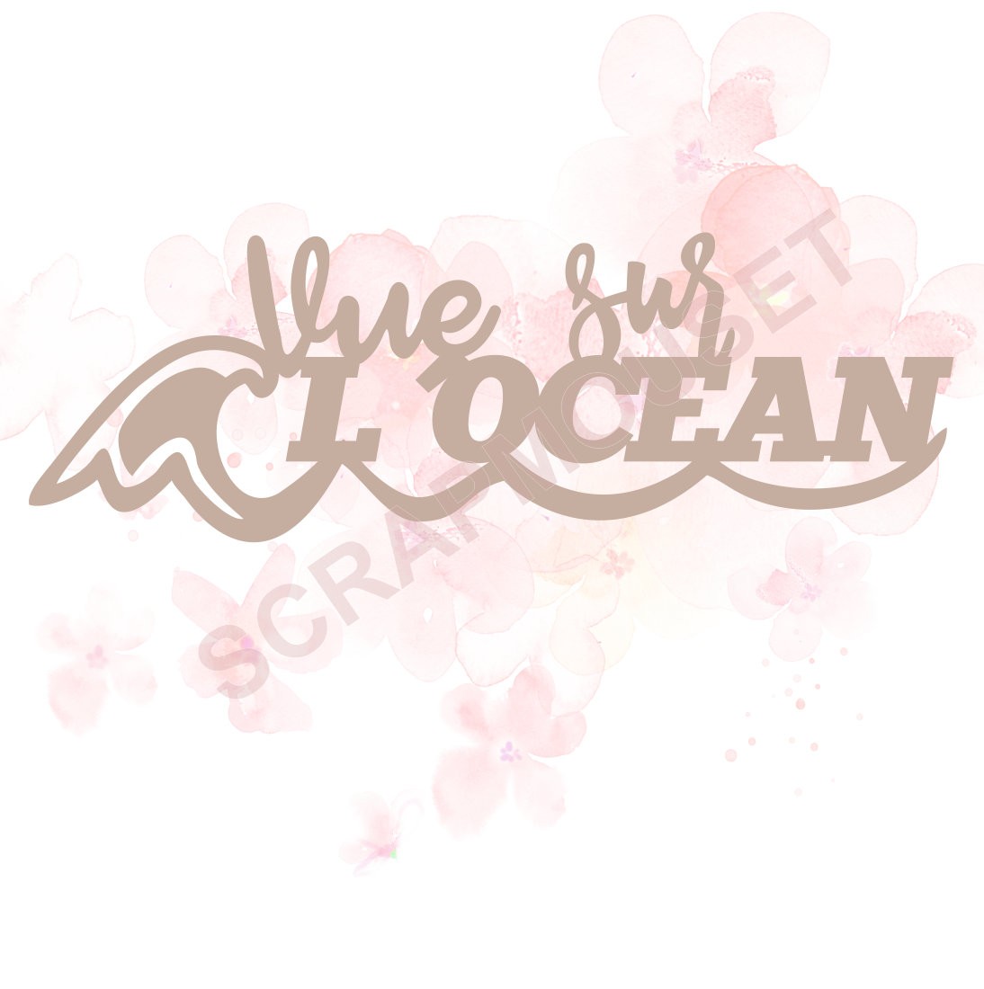Mot Vue sur l'océan en carton bois SCRAPMOUSET
