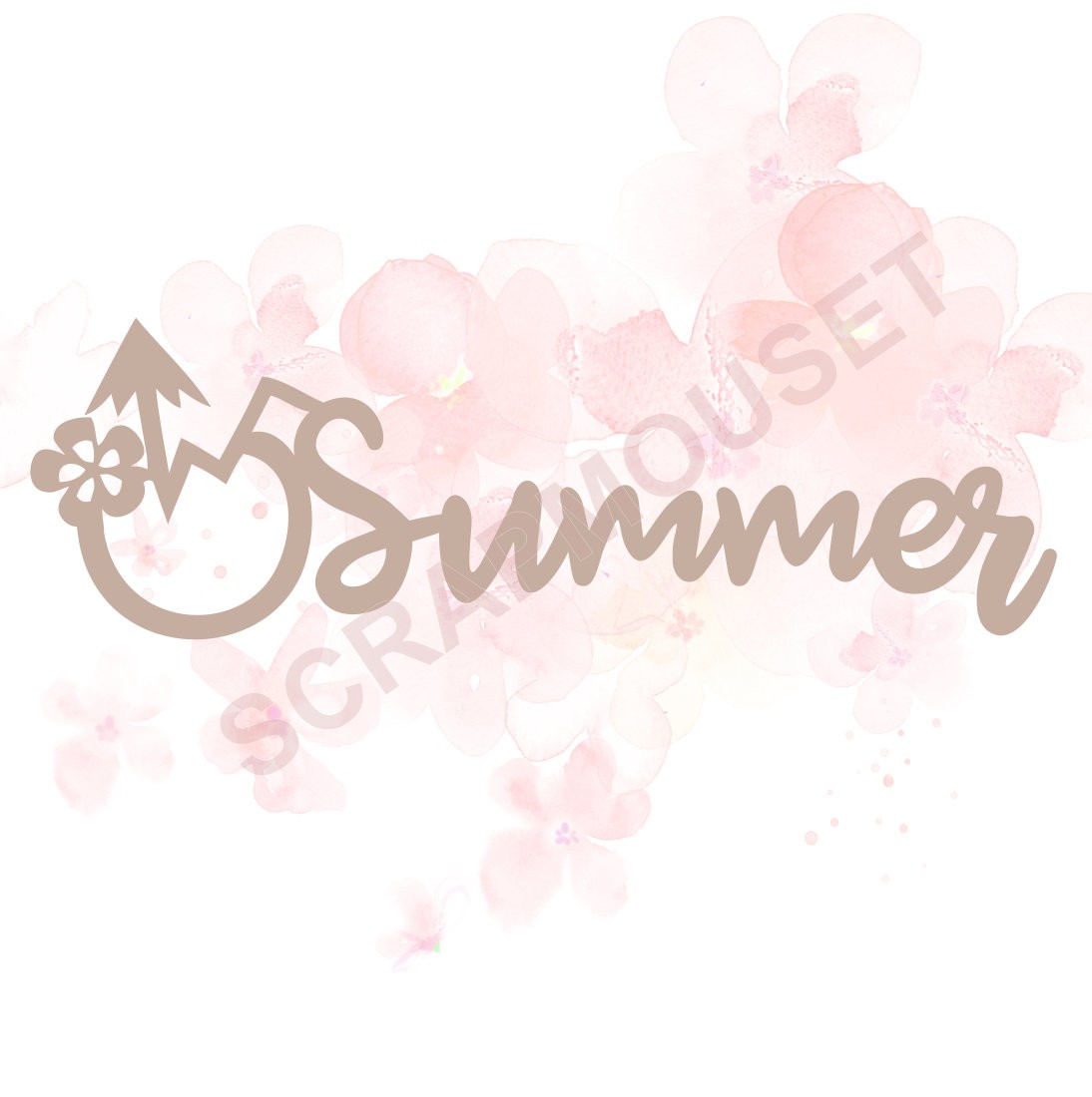 Mot Summer en carton bois SCRAPMOUSET