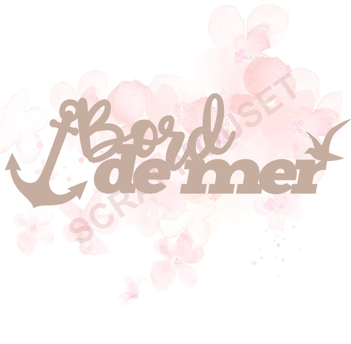 Mot Bord de mer en carton bois SCRAPMOUSET
