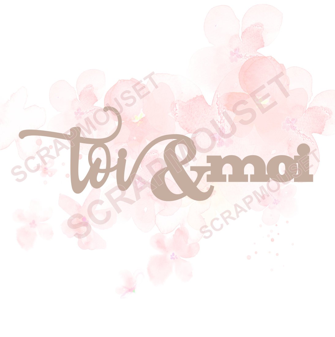 Mot Toi & moi en carton bois SCRAPMOUSET
