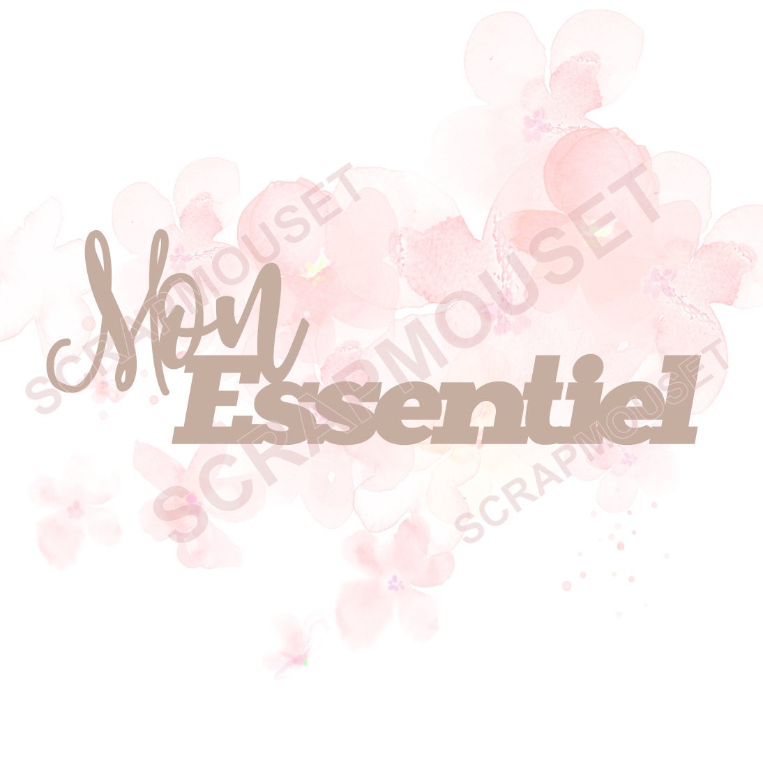 Mot Mon essentiel en carton bois SCRAPMOUSET