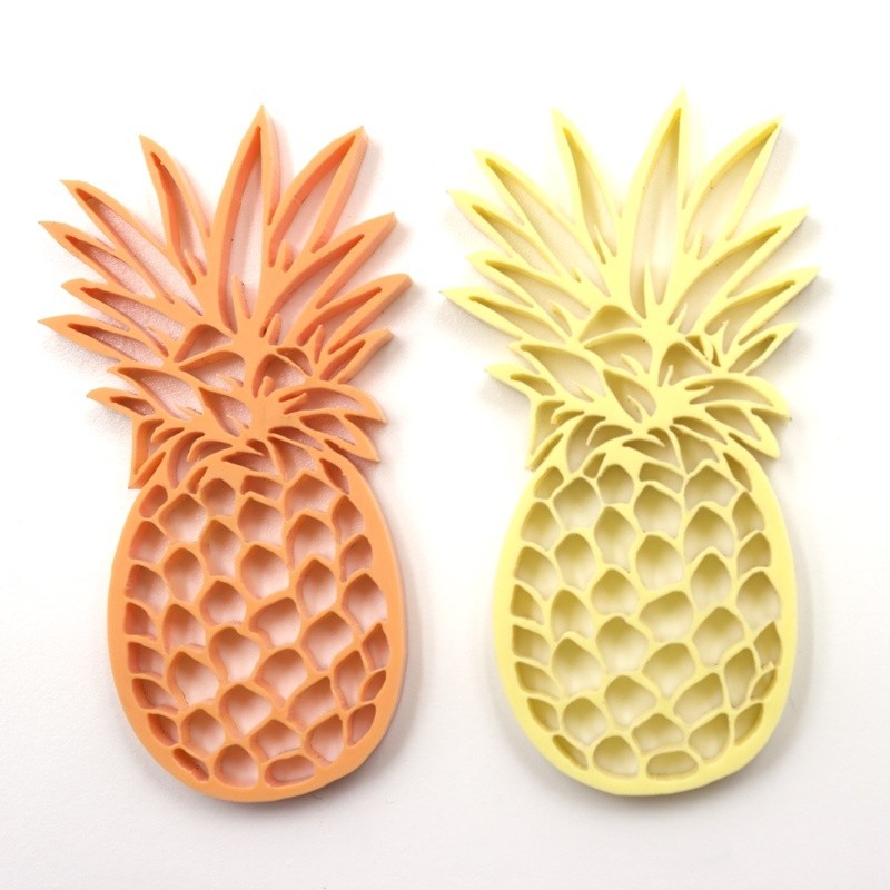Lot de deux Ananas en acrylique pastel SCRAPMOUSET