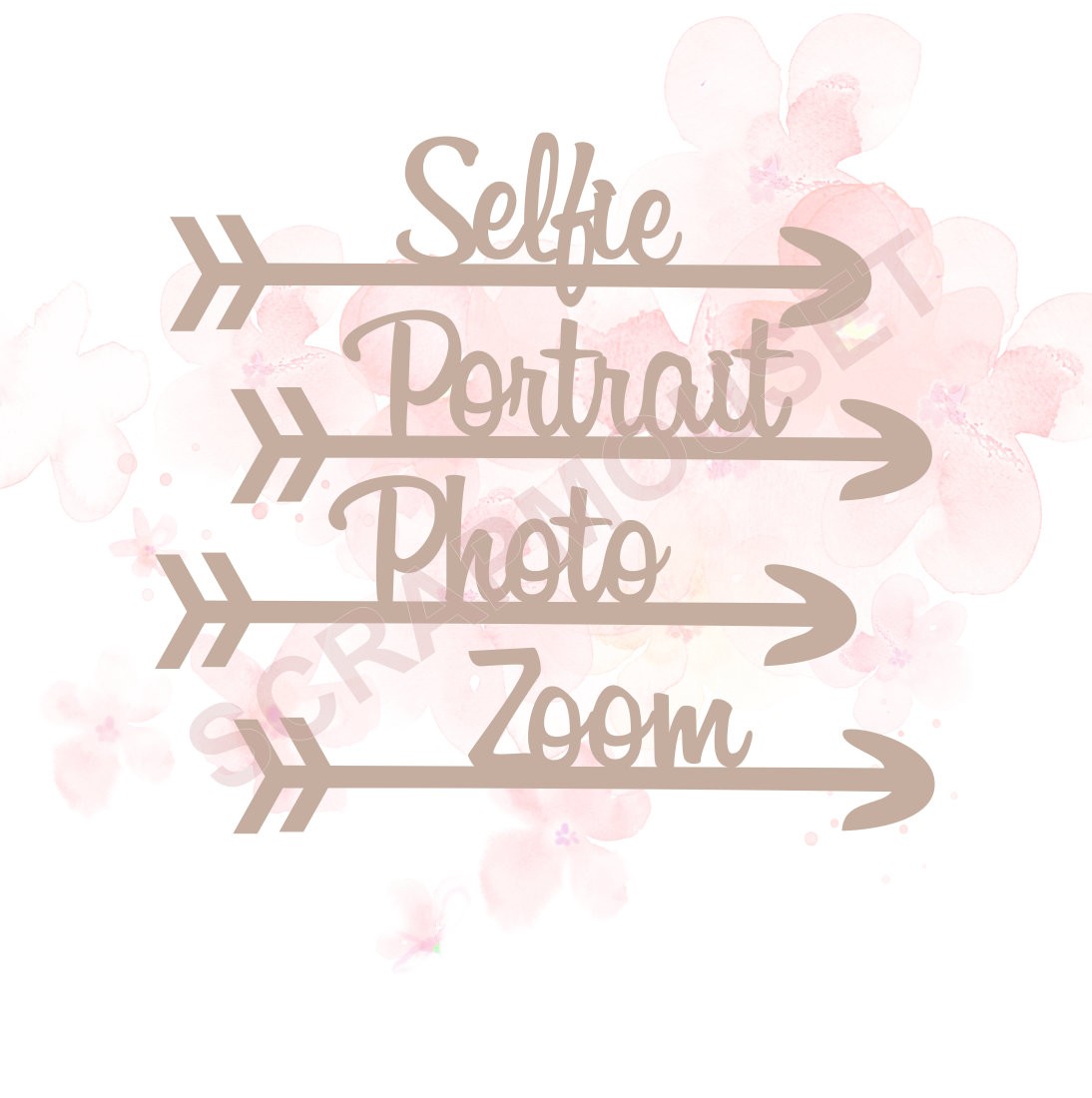 Ensemble de 4 mots flèches thème Portrait SCRAPMOUSET