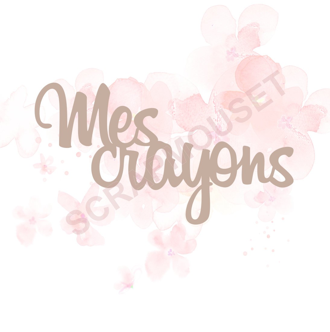 Mot Mes crayons en carton bois SCRAPMOUSET