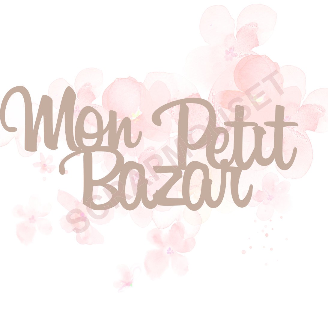 Mot Mon petit bazar en carton bois SCRAPMOUSET