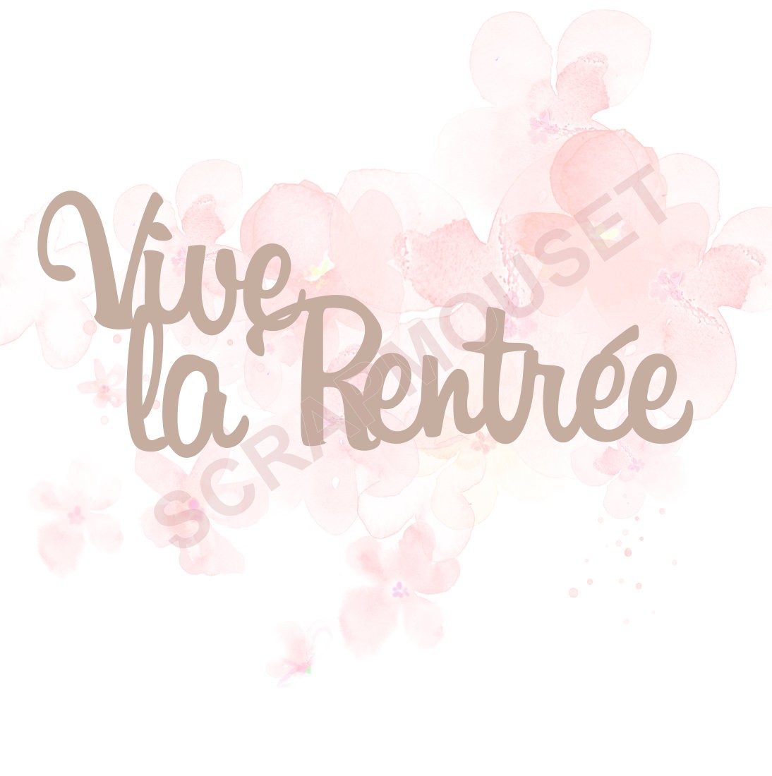 Expression Vive la rentrée en carton bois SCRAPMOUSET