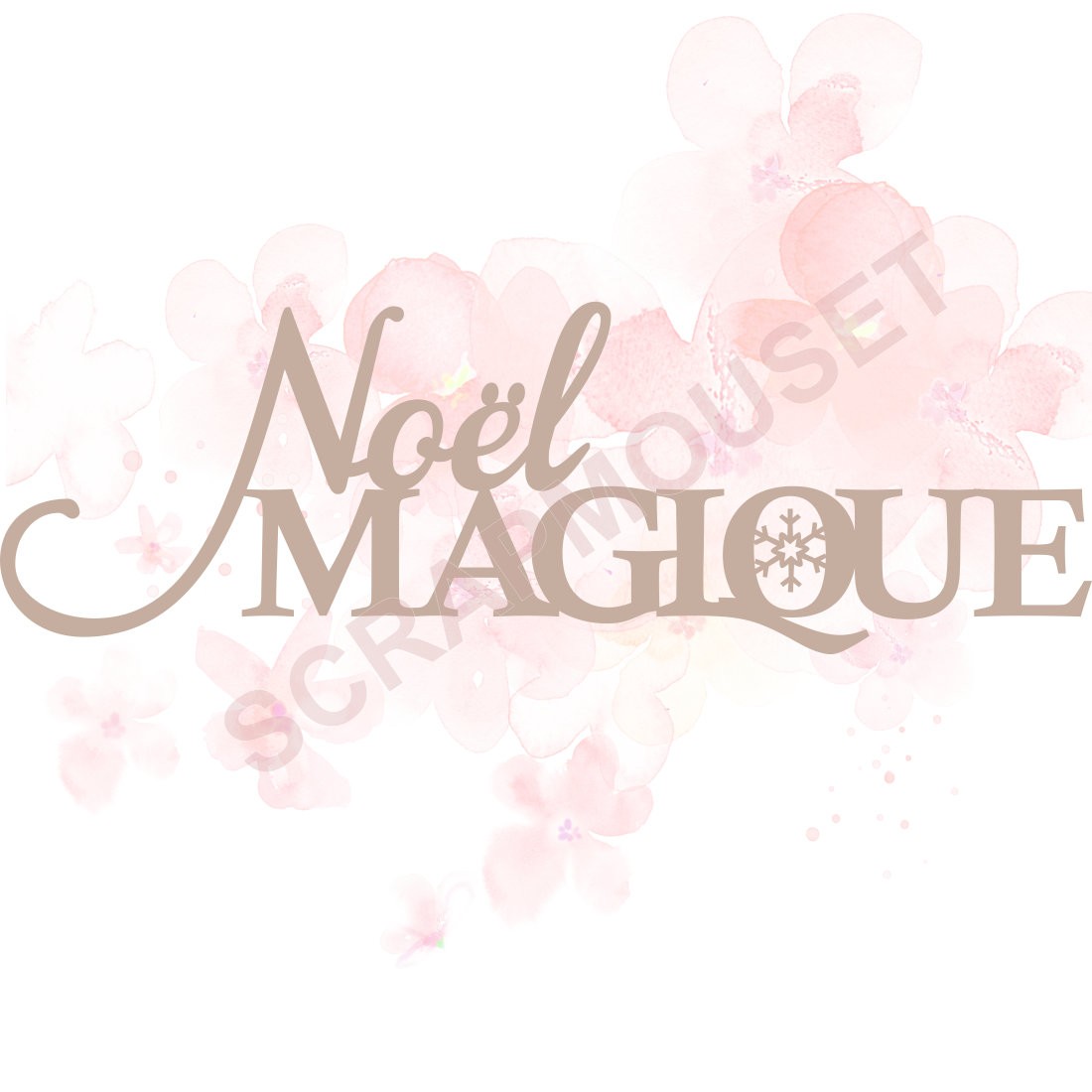 Mot Noël Magique en carton bois SCRAPMOUSET