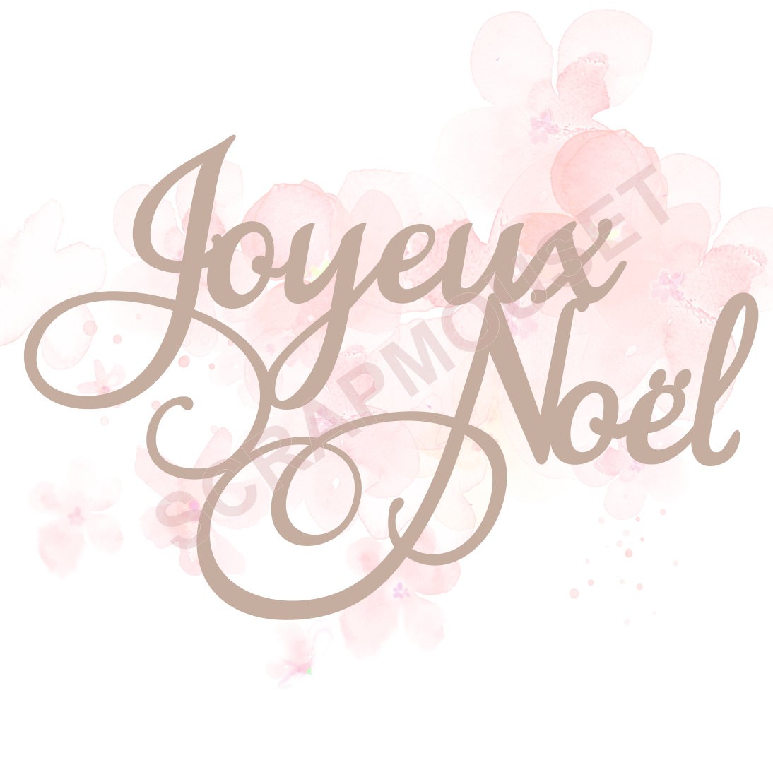 Mot Joyeux Noël en carton bois SCRAPMOUSET