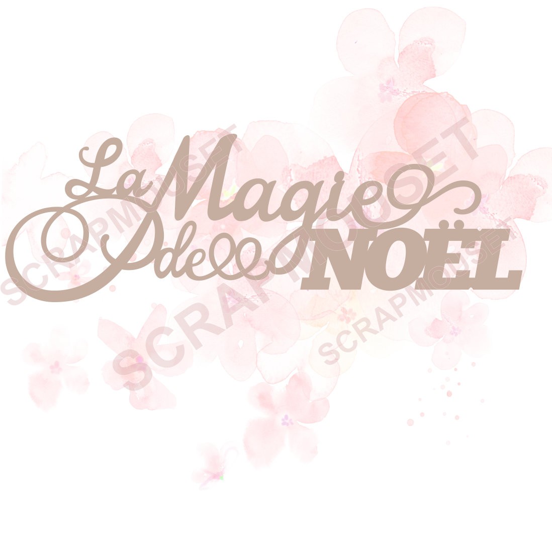 Mot La Magie de Noël en carton bois SCRAPMOUSET