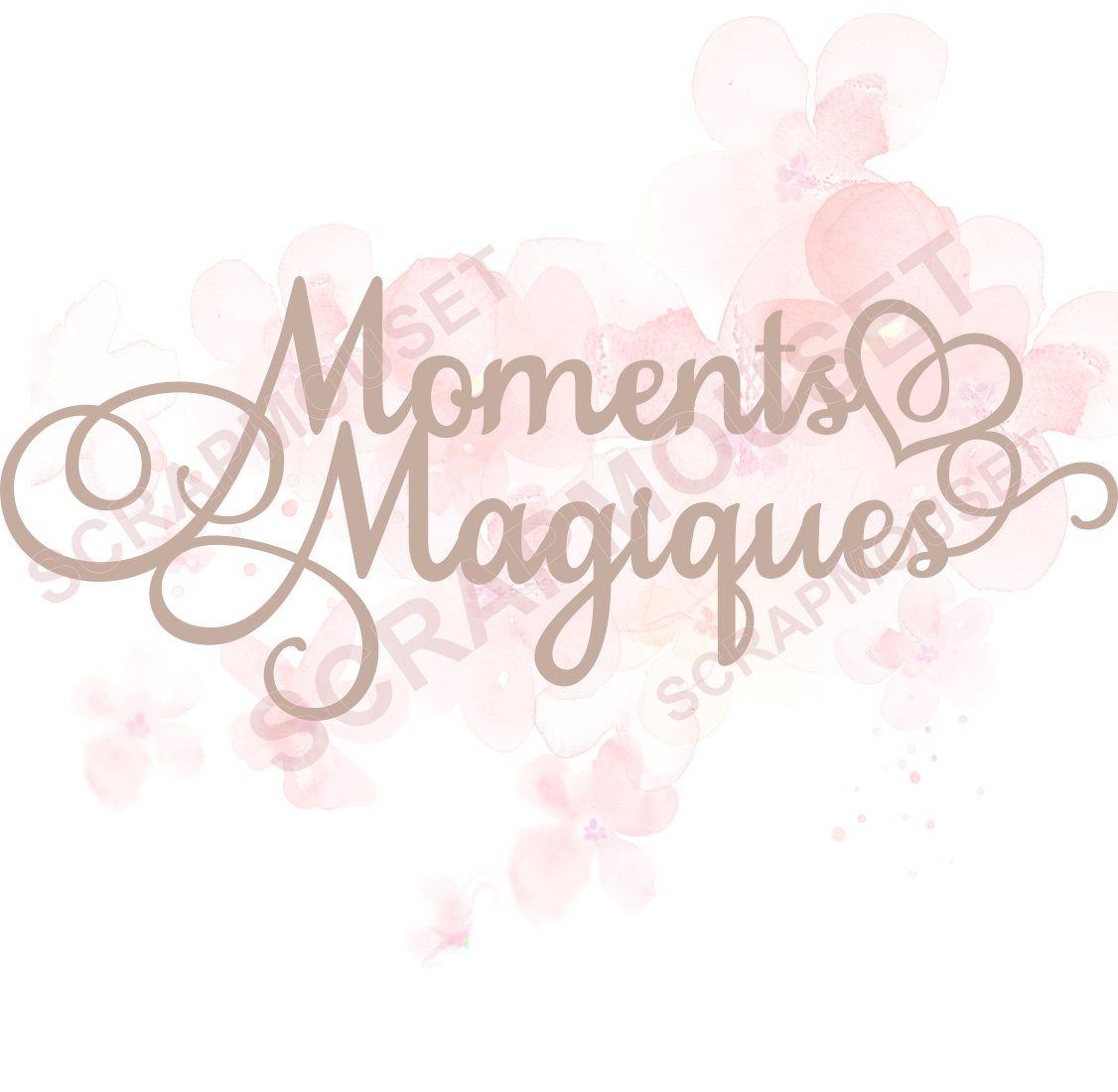 Mot Moments Magiques nouveau design en carton bois SCRAPMOUSET