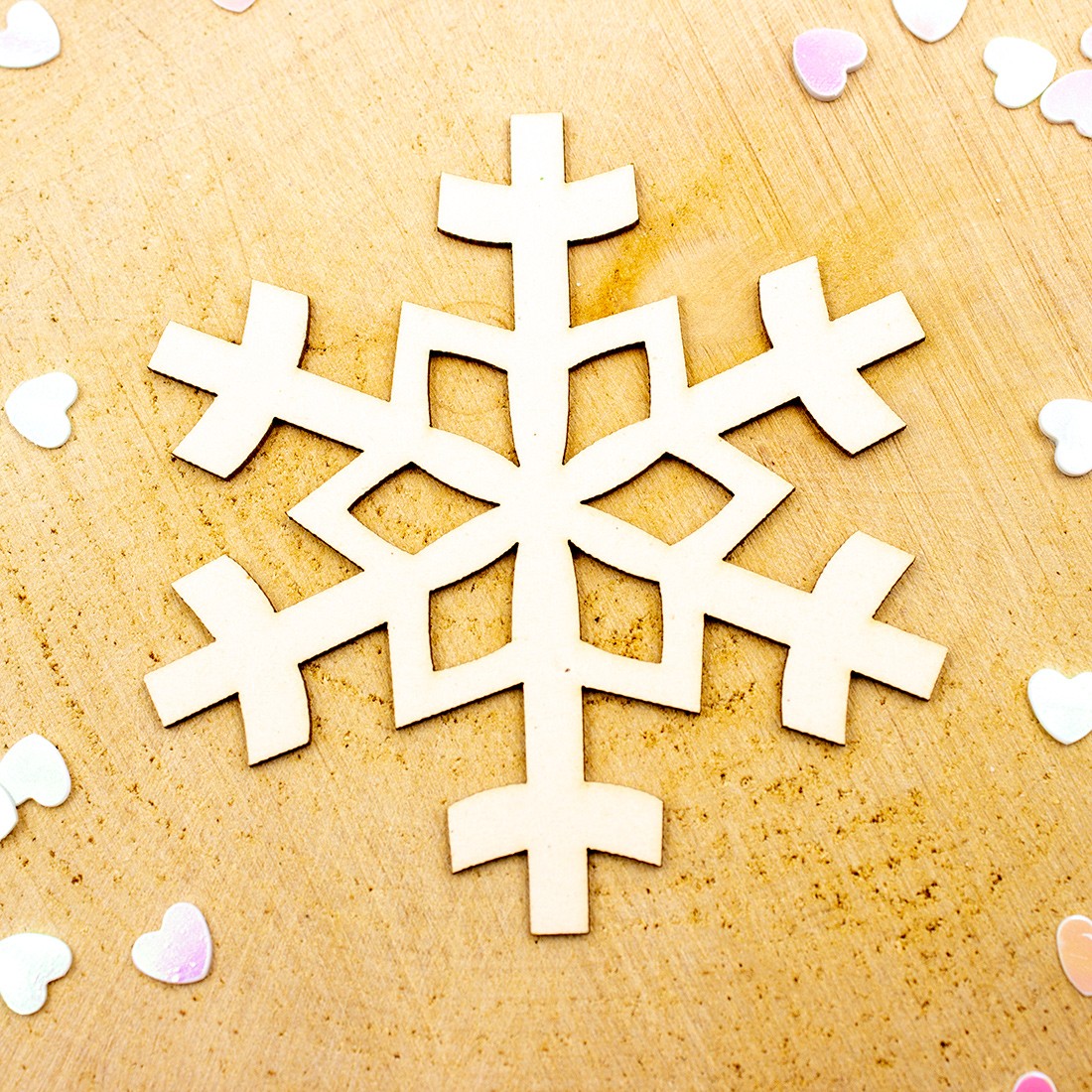 Chipboard flocon 3 en carton bois SCRAPMOUSET