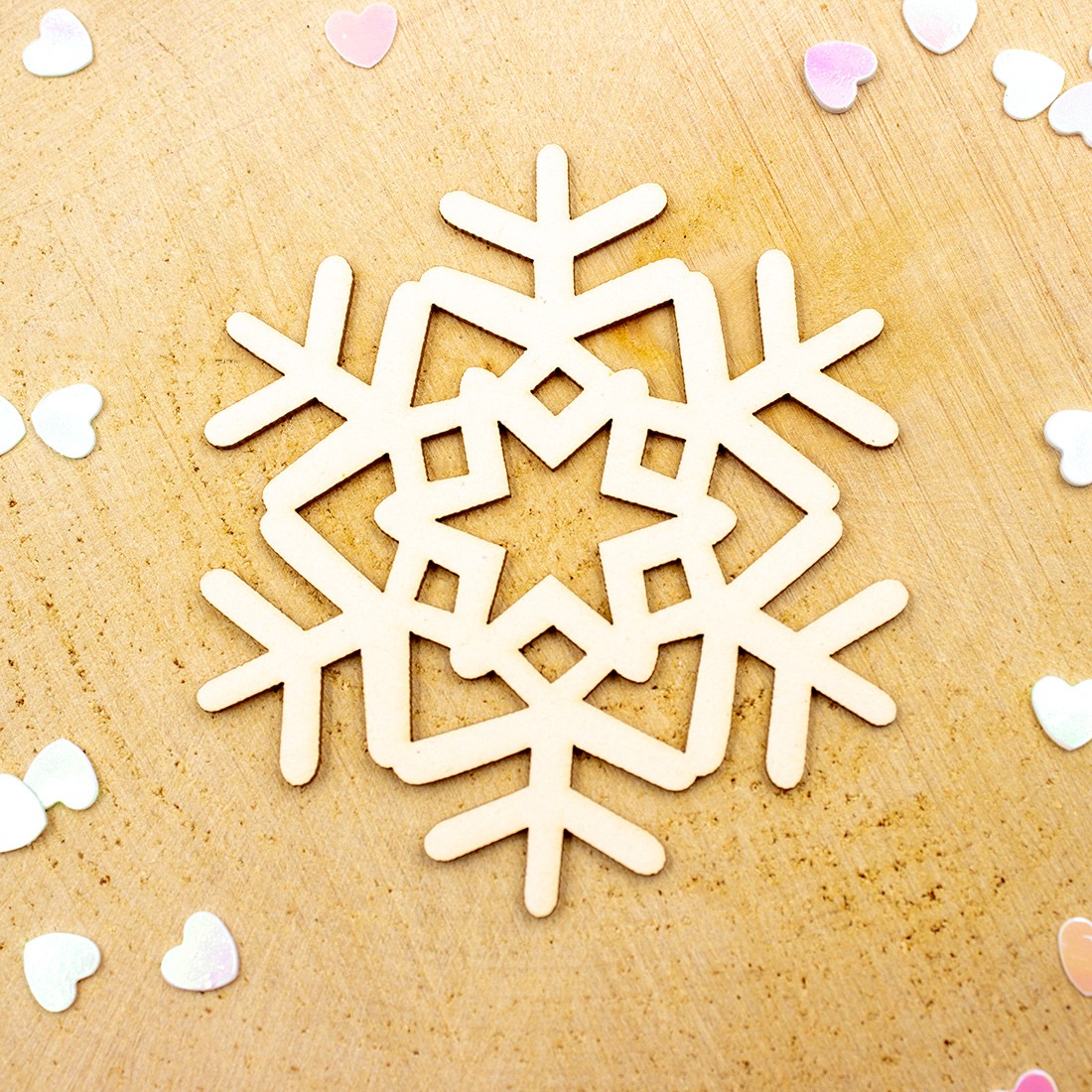 Chipboard flocon 4 en carton bois SCRAPMOUSET