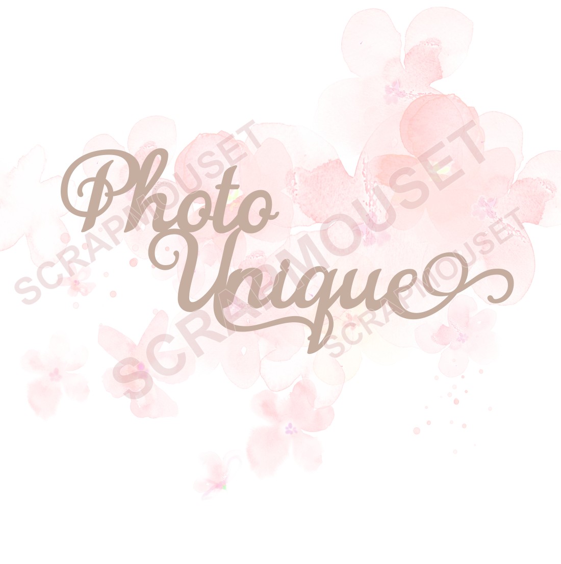 Mot Photo unique en carton bois SCRAPMOUSET