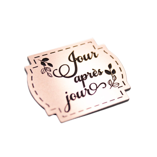 Étiquette Jour après jour en Acrylique de couleur Rose Gold