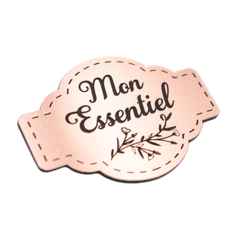 Étiquette Mon essentiel en Acrylique de couleur Rose Gold