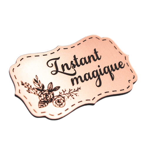 Étiquette Instant magique en Acrylique de couleur Rose Gold