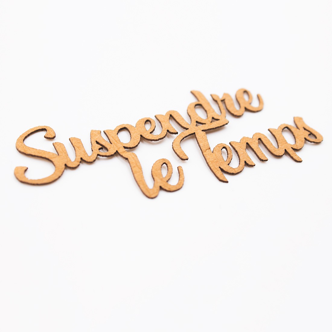 Mot Suspendre le temps aspect cuir SCRAPMOUSET