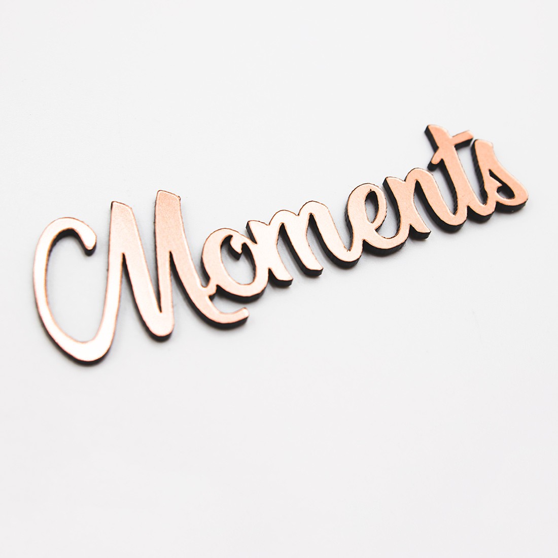 Mot Moments en Acrylique couleur rose gold SCRAPMOUSET